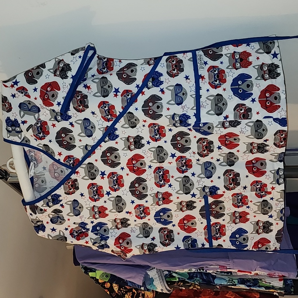 Patriotic Puppies scrub top